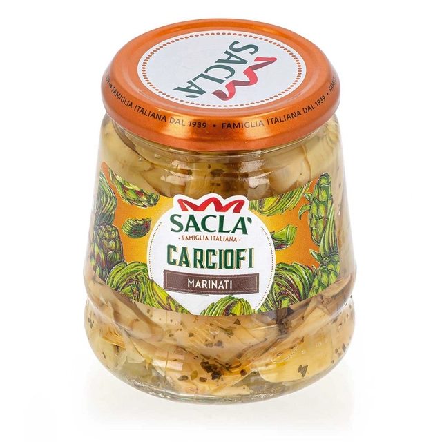 Artišokų ketvirčiai su prieskoniais SACLA, 285 g. 