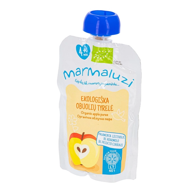 Ekologiška obuolių tyrelė MARMALUZI (nuo 4 mėn.), 90 g