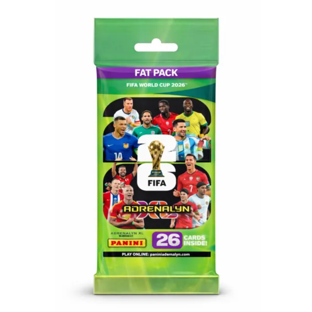 Kortelės FIFA WORLD CUP 2026 ADRENALYN XL FAT PACK