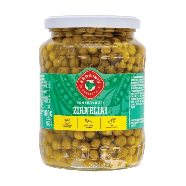 Консервированные горошки KĖDAINIŲ KONSERVAI, 690 г
