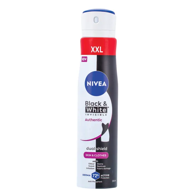 Purškiamas antiperspirantas moterims NIVEA BLACK & WHITE AUTHENTIC, 250 ml