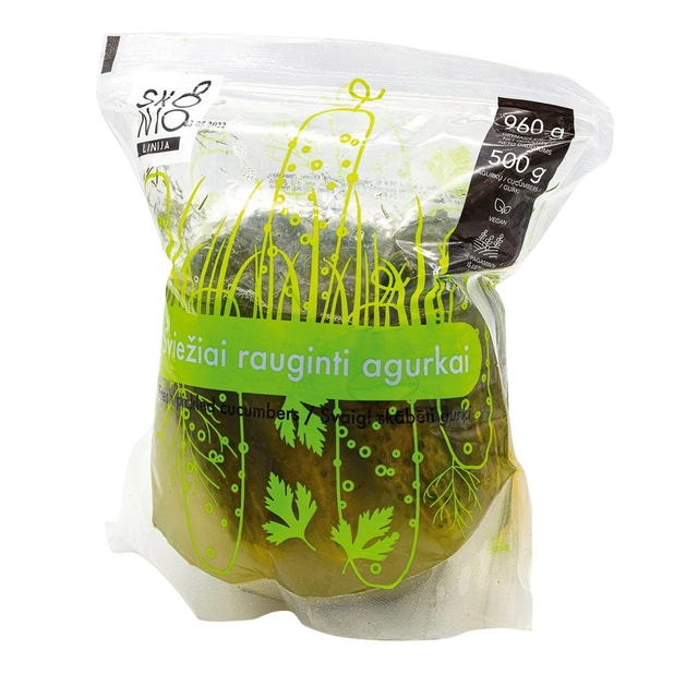 Šviežiai rauginti Lietuviški agurkai, 500 g
