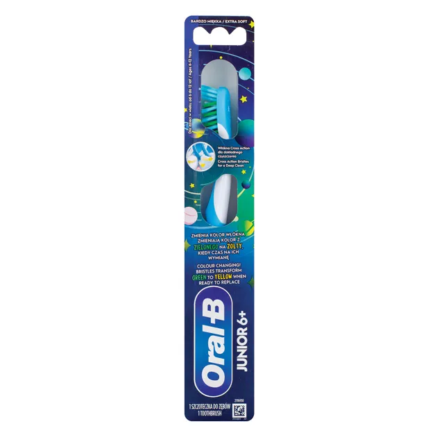 Dantų šepetėlis ORAL-B JUNIOR EXTRA SOFT (6-12 metų), 1 vnt.