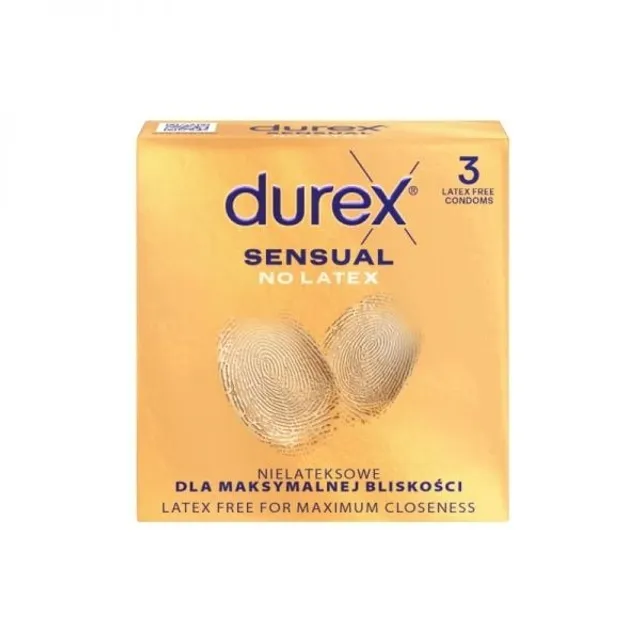Prezervatyvai DUREX SENSUAL NO LATEX, 3 vnt