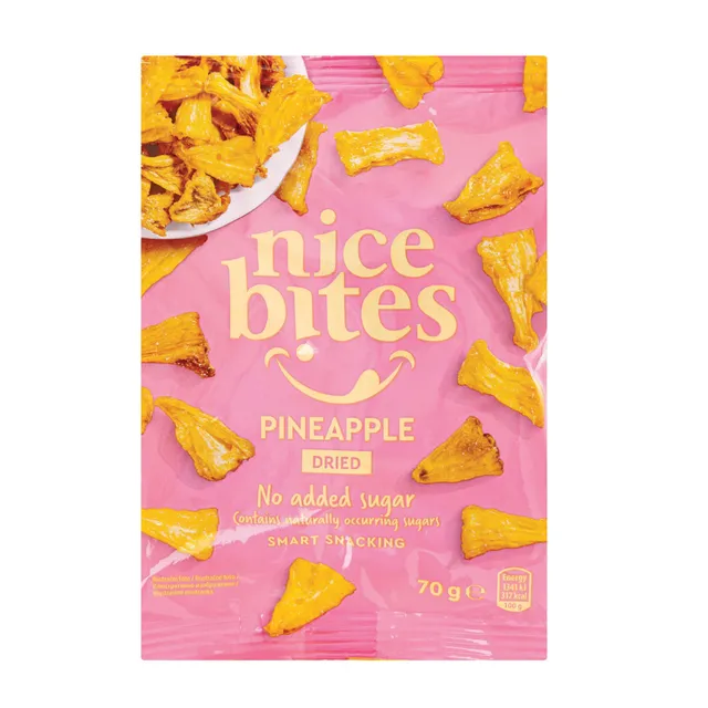 Džiovinti ananasai NICE BITES, 70 g