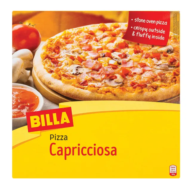 Замороженная пицца Capriccioca, запеченная в печи BILLA, 350 г