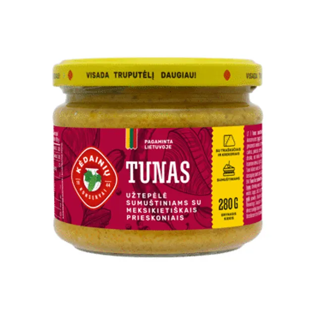 Tunai su meksikietiškais priesk. sumuštiniams tepti KĖDAINIŲ, 280 g