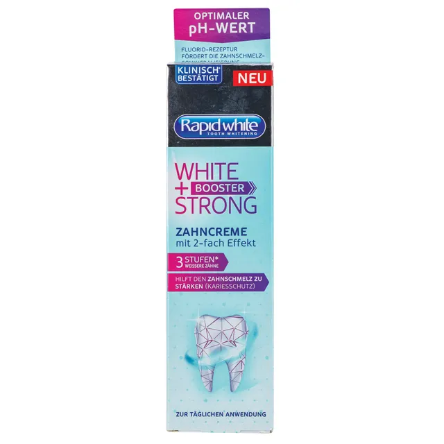 Отбеливающая зубная паста RAPID WHITE WHITE+BOOSTER STRON, 75 мл