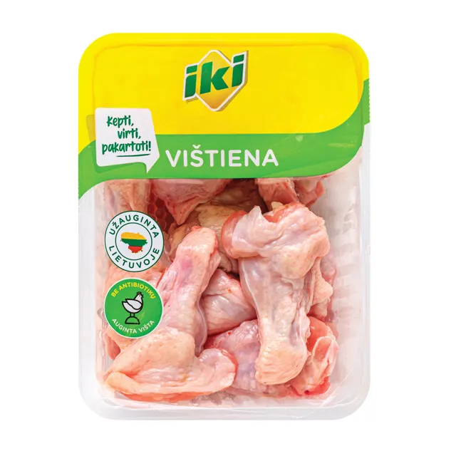Švieži viščiukų broilerių sparneliai peteliai IKI MĖSA, 500 g