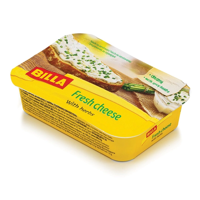 Fresh cheese with herbs BILLA 60% fat, thermally processed, 200 g