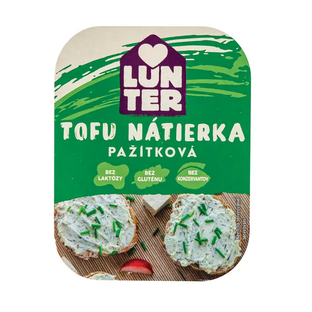 Kreminė tofu užtepėlė LUNTER, su laiškiniais česnakais, 140 g