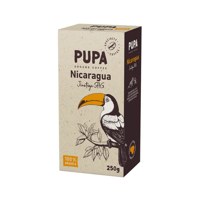 Specialty ground coffee PUPA NICARAGUA JINOTEGA SHG, 250 g