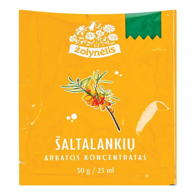 Šaltalankių arbatos koncentratas paketėliuose ŽOLYNĖLIS, 30 g