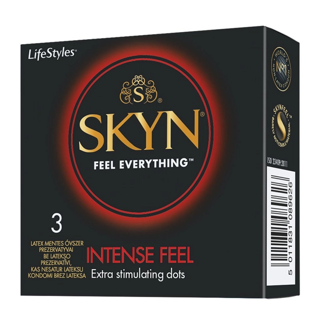 Prezervatyvai LIFESTYLES SKYN INTENSE FEEL, 3 vnt.