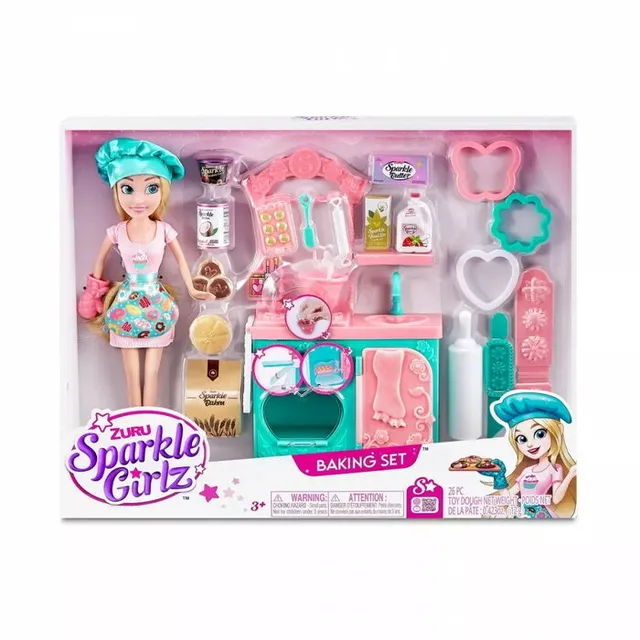 Lėlė su kepimo rinkiniu 27 cm SPARKLE GIRLZ