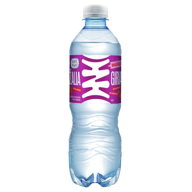 KAKĖ MAKĖ lightly sparkling strawberry table water ZALIA GIRIA, 0.5 l