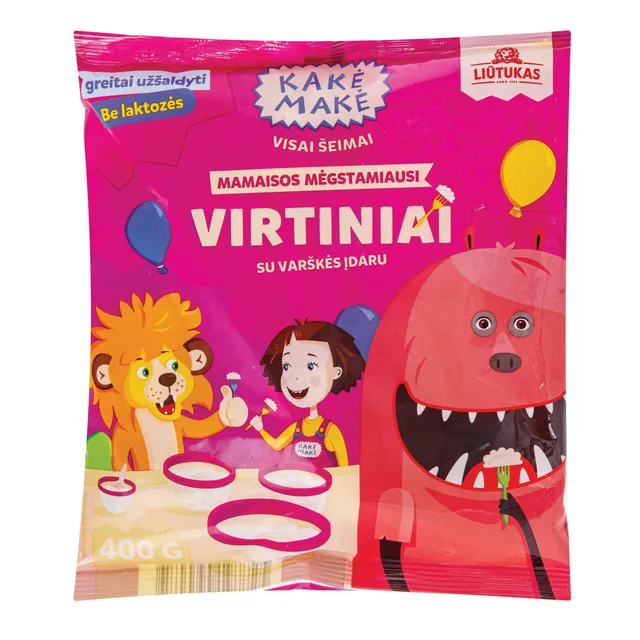 Virtiniai su varškės, be laktozė,s įdaru KAKĖ MAKĖ, 400 g