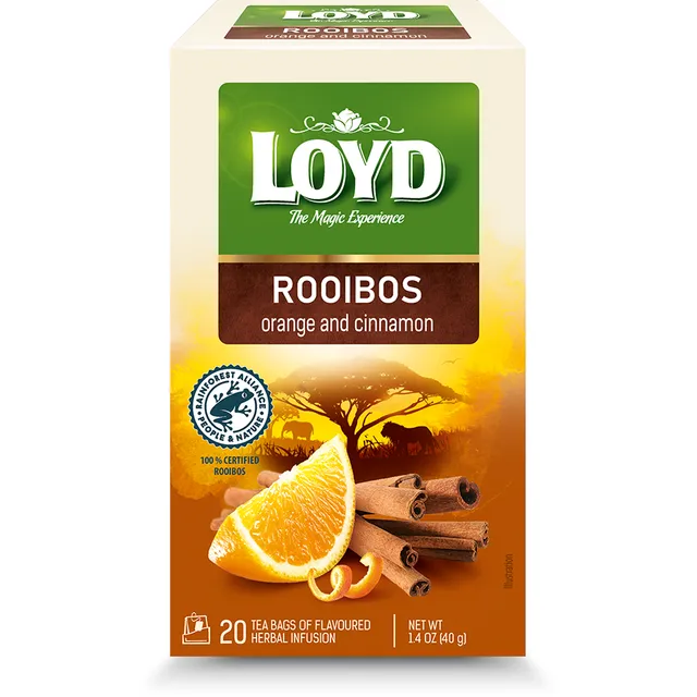 Красный чай со вкусом апельсина и корицы LOYD LDS, 20 шт.