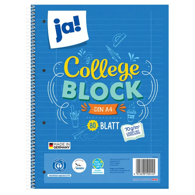 Sąsiuvinis linijomis su spirale, A4