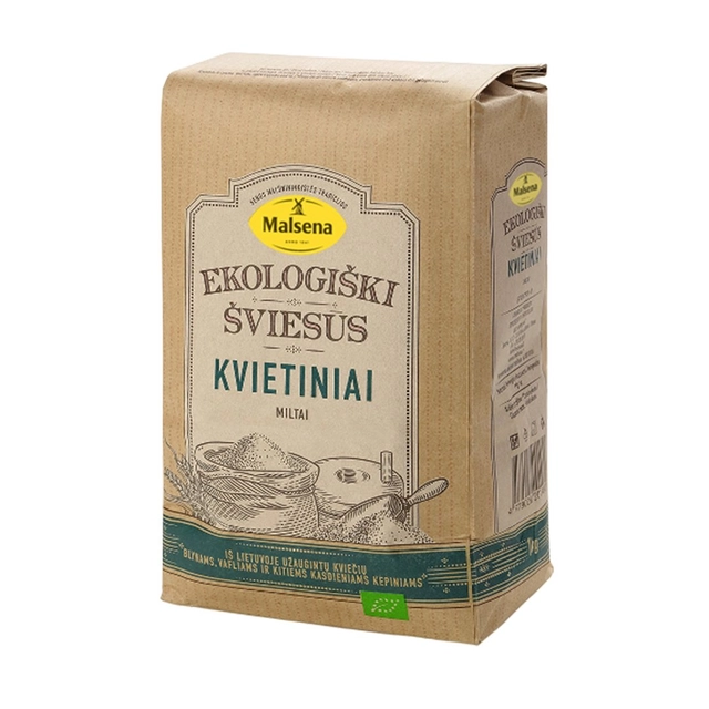 Organic light wheat flour MALSENA, 1 kg