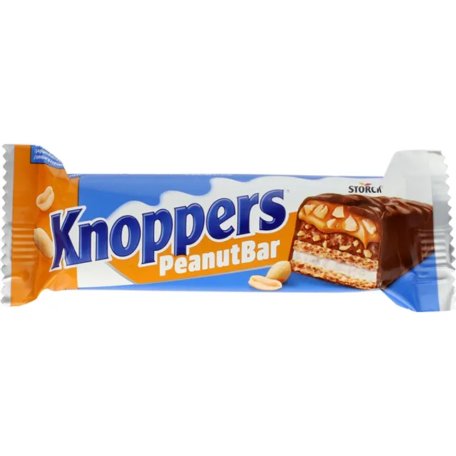 Vaflinis batonėlis su žemės riešutais KNOPPERS, 40 g