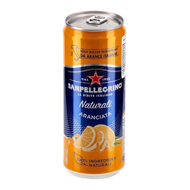 Gazuotas aromatizuotas gaivusis gėrimas SANPELLEGRINO ARANCIATA, 330 ml