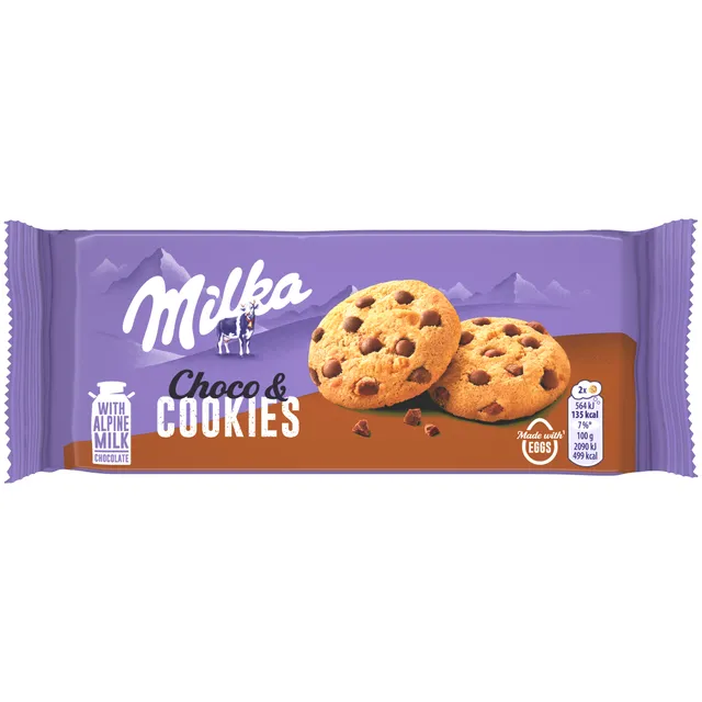 Cookies MILKA CHOCO COOKIES, 135 g