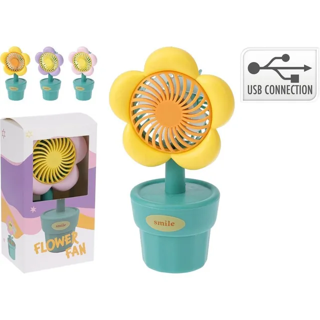 Ventiliatorius gėlės formos USB, 15,5 cm