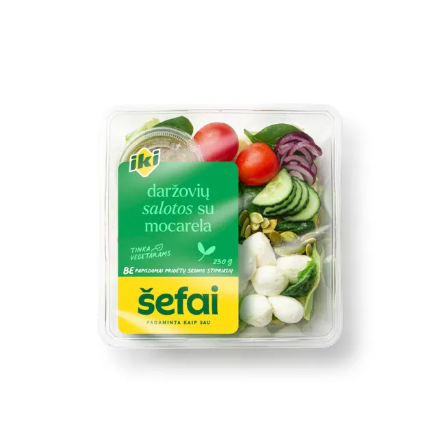 Daržovių salotos su mocarela IKI ŠEFAI, 230 g