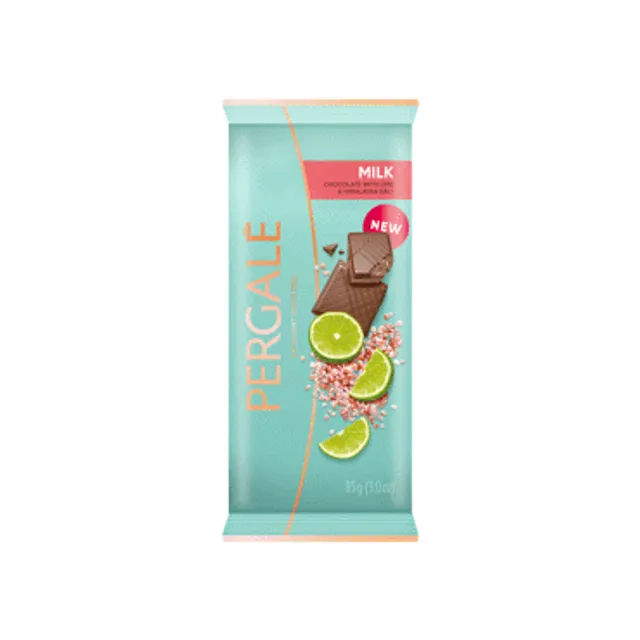 Milk Chocolate with Green Lime and Himalayan Salt PERGALĖ, 85 g