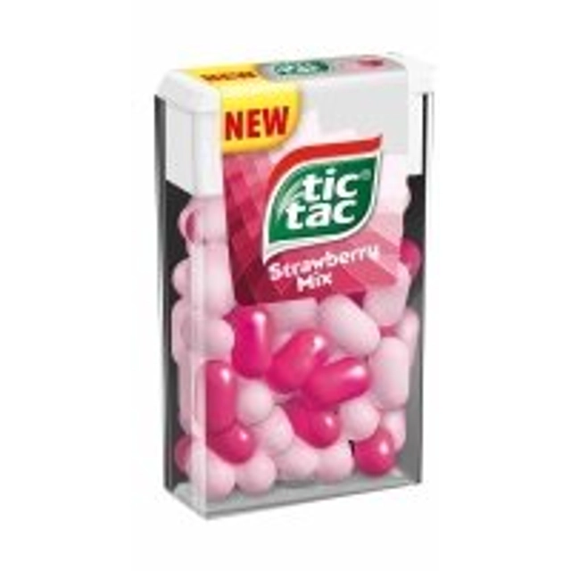 Braškių skonio saldainiai TIC TAC, 18 g
