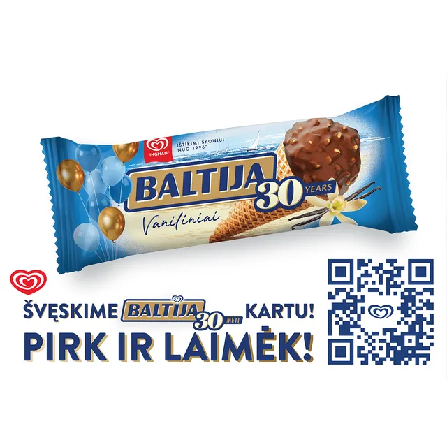 Vaniliniai ledai BALTIJA, 150 ml