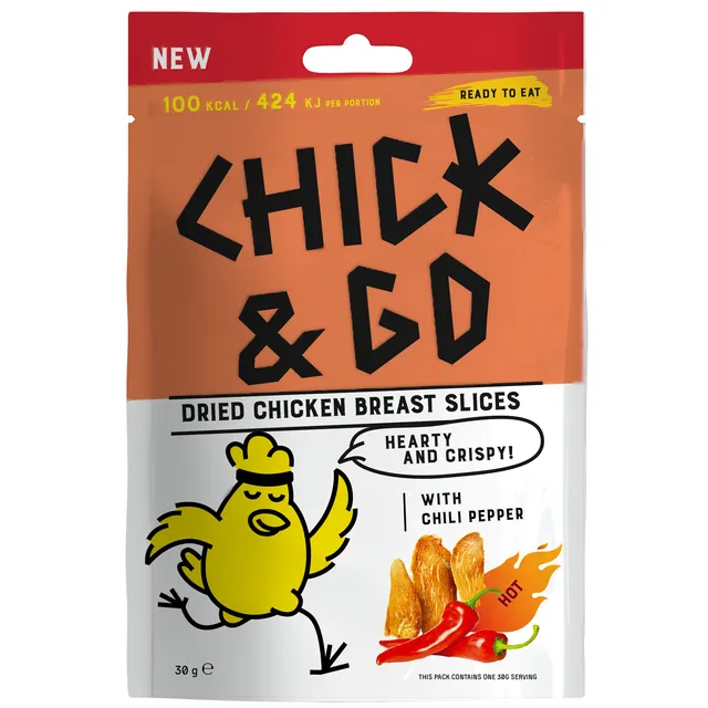 Dried chicken snack CHICK&GO Chilli, 30g