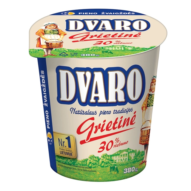 Grietinė DVARO, 30% rieb., 380 g