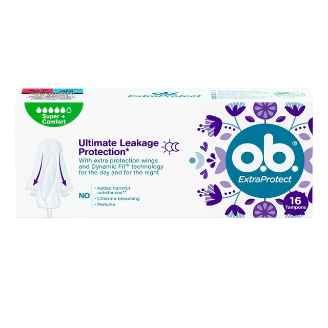 Tamponai O.B. PROCOMFORT EXTRA PROTECT SUPER PLUS, 16 vnt.