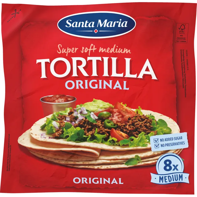 Tortillas SANTA MARIA TEX MEX, 320 g