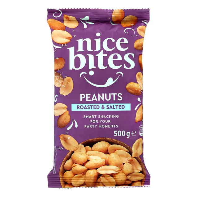 Žemės riešutai NICE BITES, 500 g