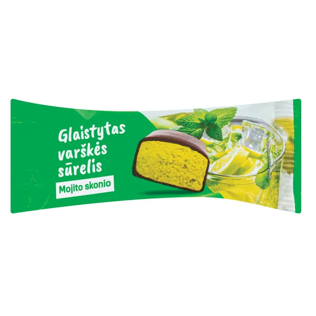 Glaistytas varškės sūrelis Mojito skonio, 40g