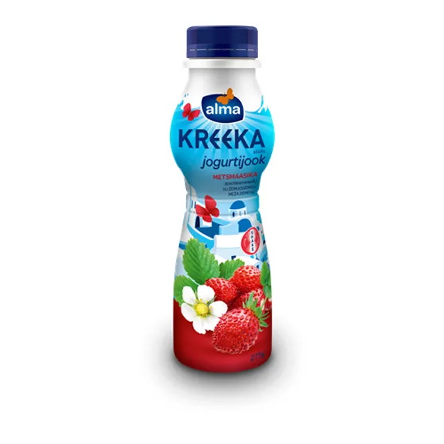 Greek style yogurt drink with strawberries ALMA, 2.2% fat, 275 g