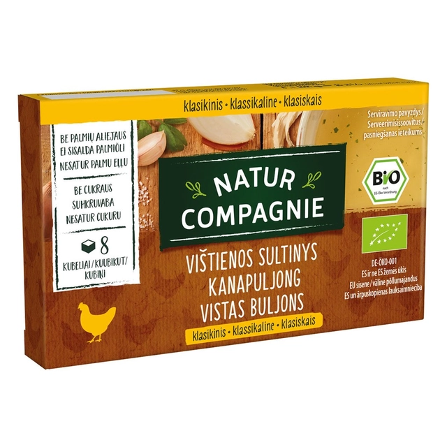 Ekologiškas vištienos sultinys NATUR COMPAGNIE, 88 g (8 kubeliai)