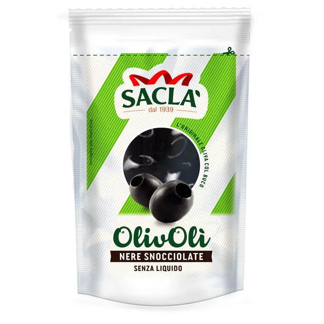 Juodos alyvuogės be kauliukų SACLA, 75 g