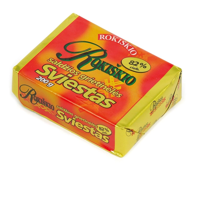 Sviestas ROKIŠKIO, 82% rieb., 200 g