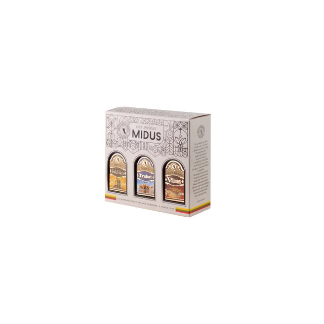 Gėrimų rinkinys dėžutėje LIETUVIŠKAS MIDUS, 6x40 ml