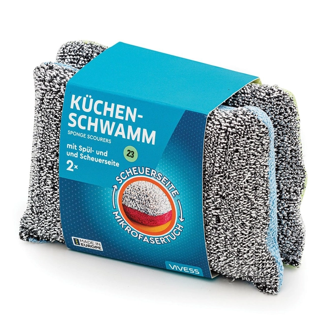 Virtuvinė kempinė VIVESS 2IN1, 1 vnt.