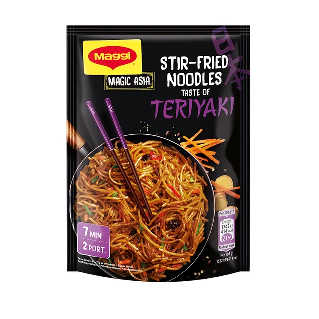 Greitai paruošiami kiaušininiai makaronai su Teriyaki skonio padažu MAGGI MAGIC ASIA , 130 g