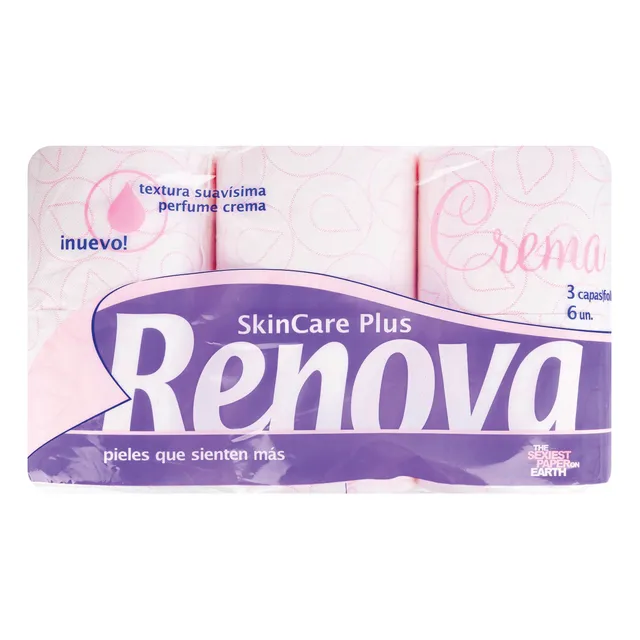 Tualetinis popierius RENOVA SKIN CARE PLUS, 6 vnt.