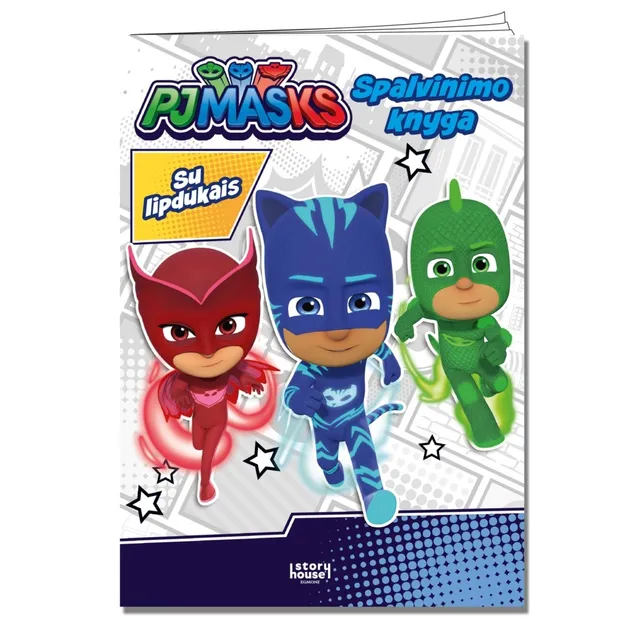 Knyga PJ MASKS. SPALVINIMAS SU LIPDUKAIS