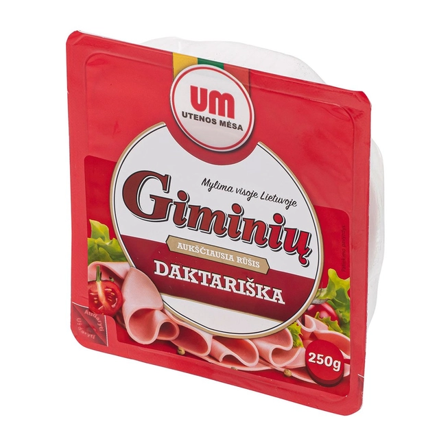 Вареная колбаса GIMINIŲ daktariška, 250 г