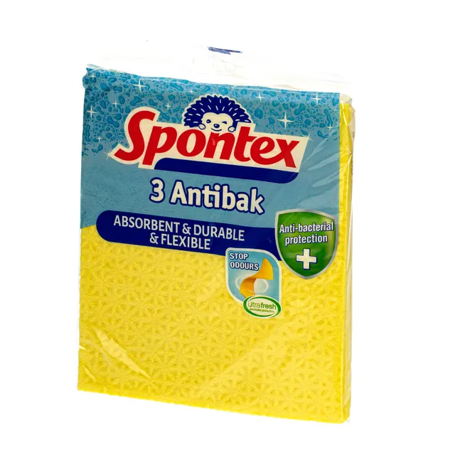 Antibacterial cloths-sponges SPONTEX ANTIBAK, 3 pcs.