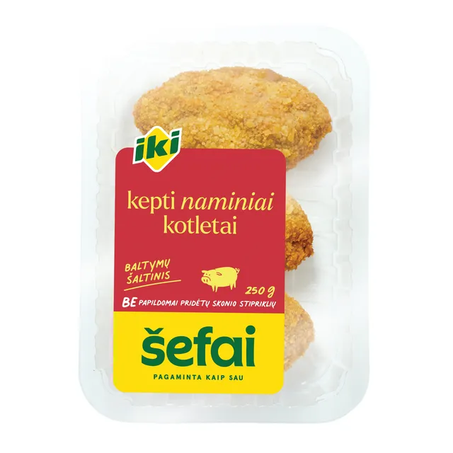Fried homemade cutlets 2 pcs., IKI ŠEFAI, 250 g